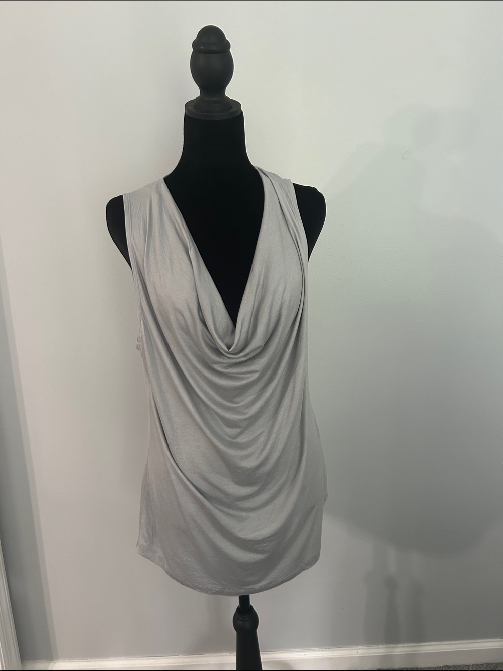 Banana Republic Light Gray Draped Cowl Neck Camisole